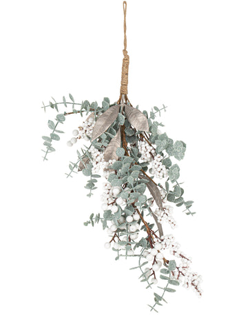 Spuščajoče se veje evkaliptusa z mavričnimi bleščicami 56 cm Božič