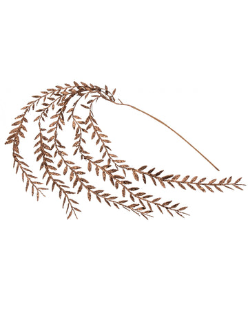 Čokoladna bleščeča kapljica listja 90 cm za božič