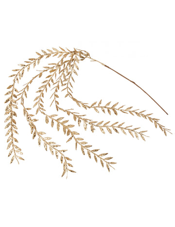 Bleščeča kapljica listja z bakrom 90 cm za božič