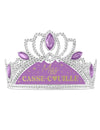 Diadème humoristique Miss Casse Couille pour femme argenté et violet