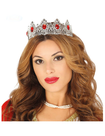 Srebrna princesa Diademe Red Stone Adult