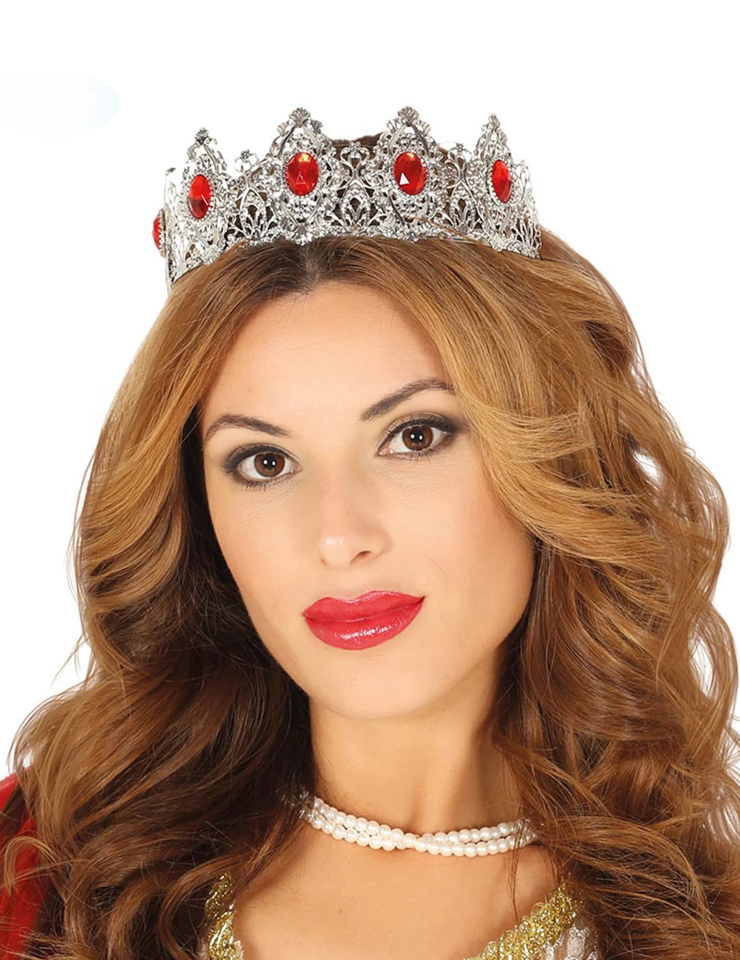 Srebrna princesa Diademe Red Stone Adult
