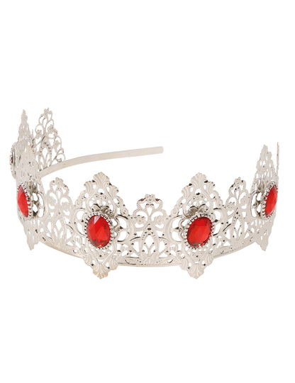 Srebrna princesa Diademe Red Stone Adult