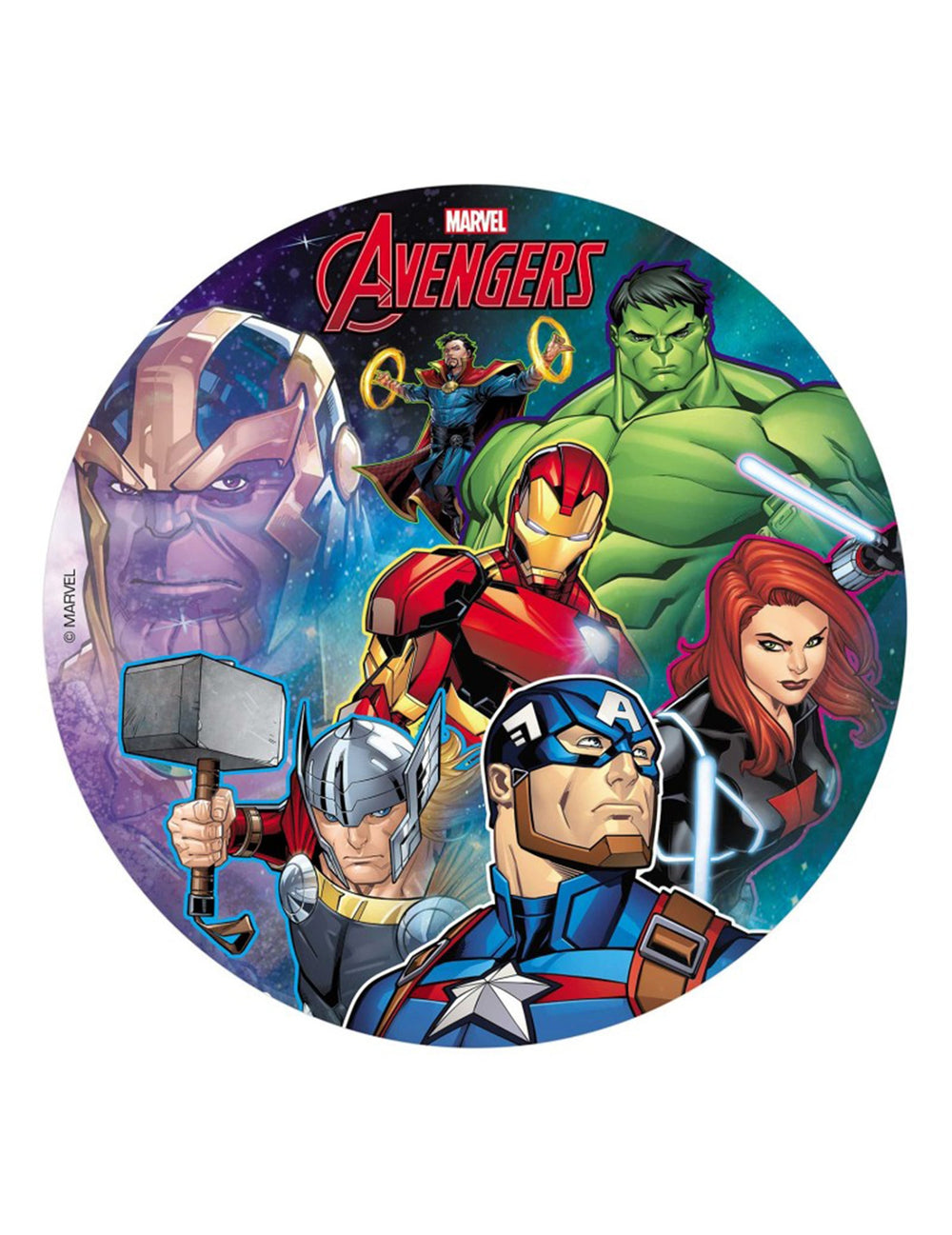 Disque azyme Avengers pour enfant multicolore avec Captain America et Hulk