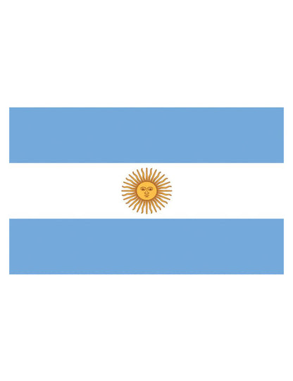 Vue de face du drapeau Argentine