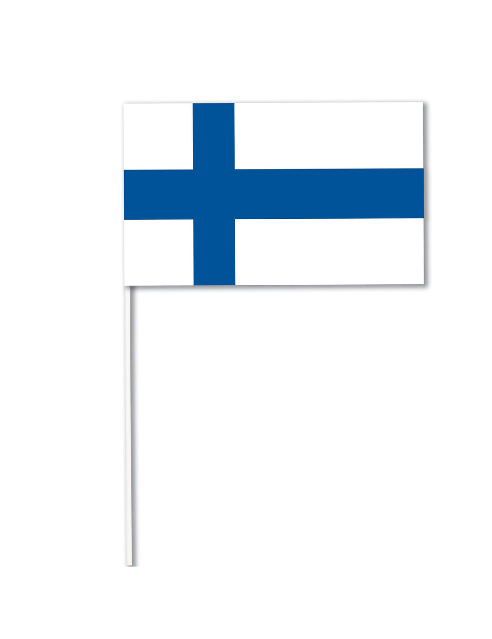 Drapeau papier Finlande pour supporter bleu et blanc