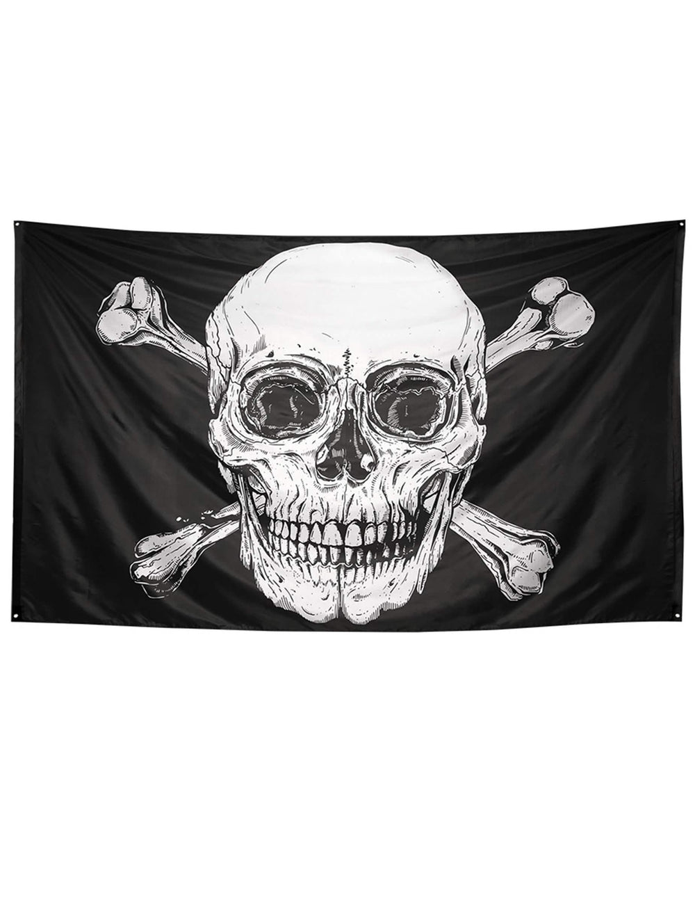 Piratska zastava Jolly Roger za dekoracijo črno in belo