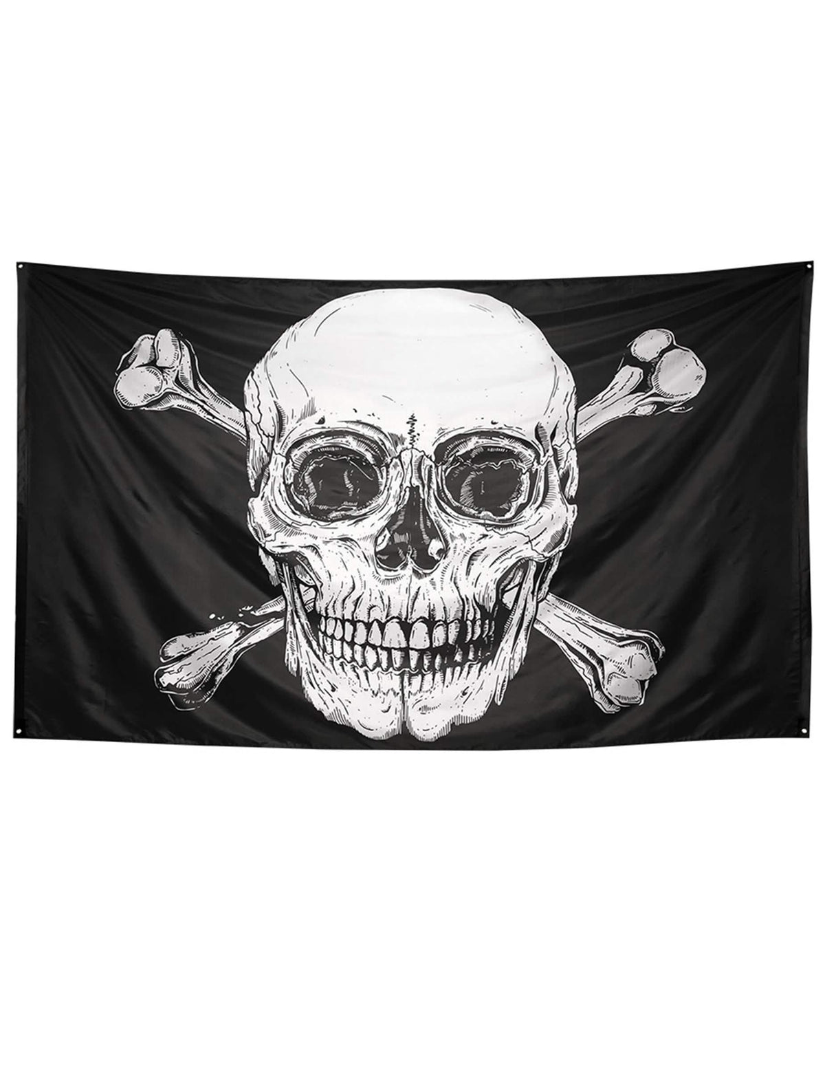 Piratska zastava Jolly Roger za dekoracijo črno in belo