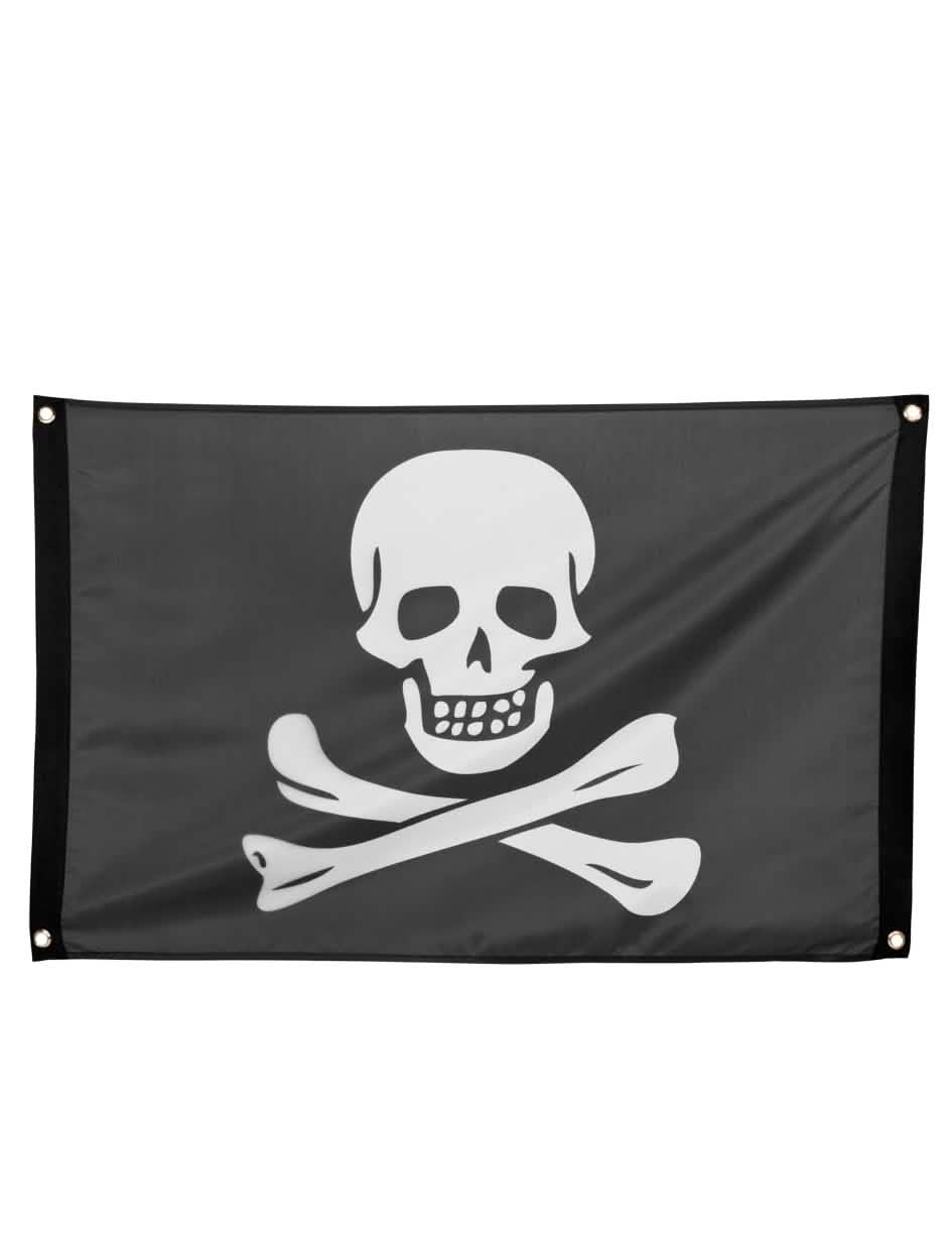 piratska zastava za zabavo črno in belo z očesci