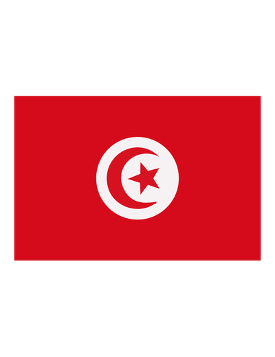 Drapeau Tunisie pour supporter rouge avec croissant et étoile blanche