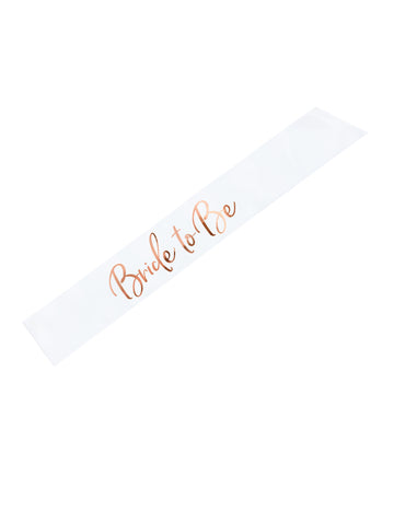 Satenast trak za dekliščino za bodočo nevesto, bel in rožnato zlat