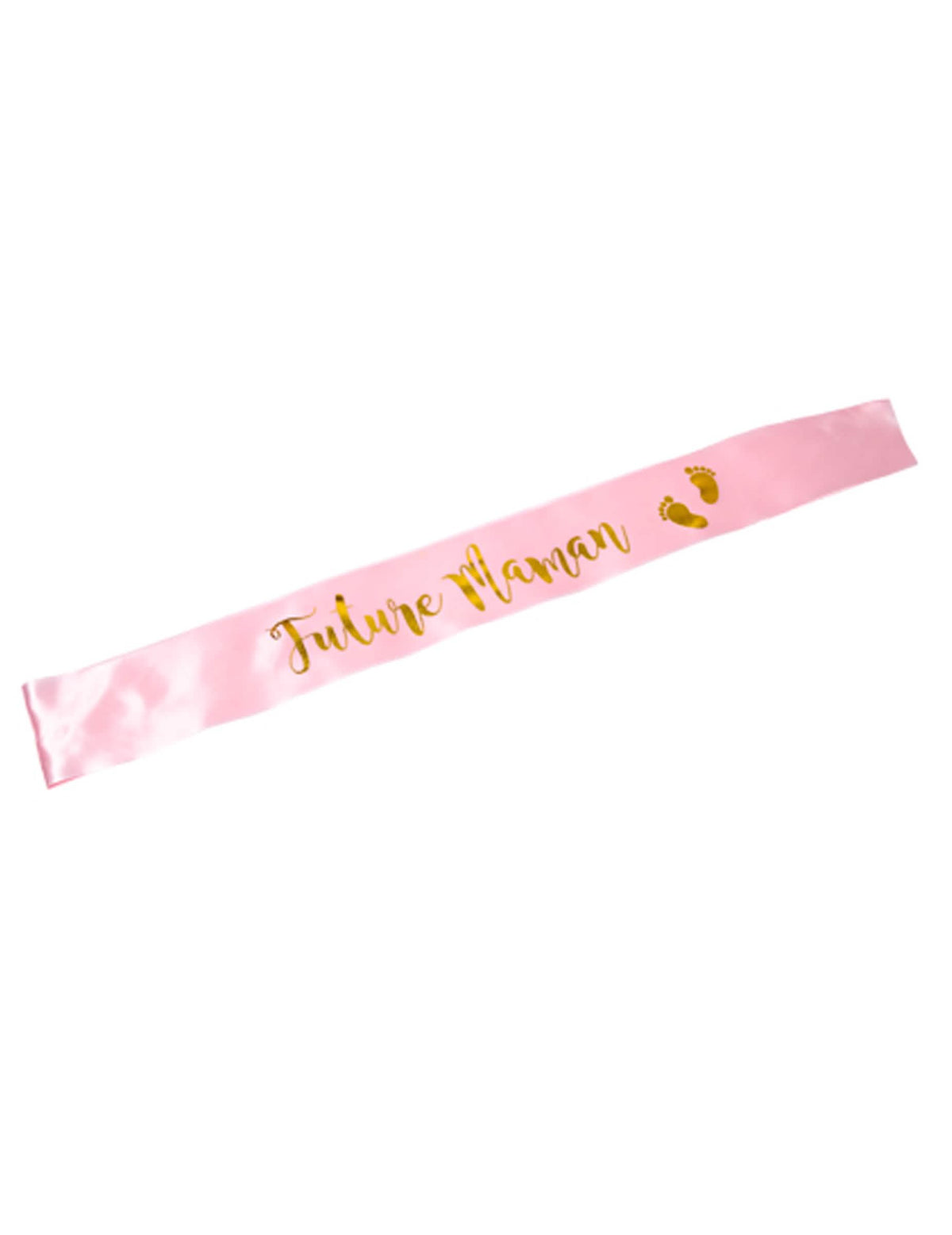 Satenast šal za bodočo mamico za babyshower roza in zlata obroba