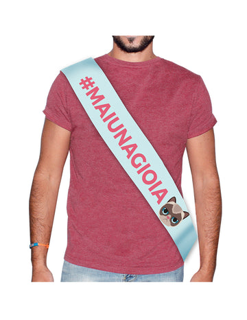 Modri satenasti šal maiunagioia 168 x 10 cm