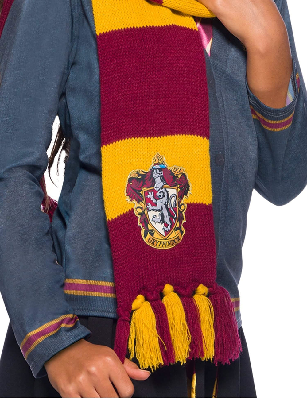 Podrobnost o grbu in resicah luksuznega šala Gryffindor