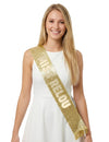 Echarpe Miss Relou à paillettes pour femme dorée