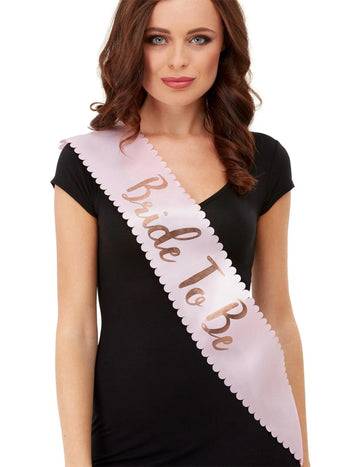 Trak za bodočo nevesto za dekliščino za odrasle, rožnat z bleščečim zlatim napisom