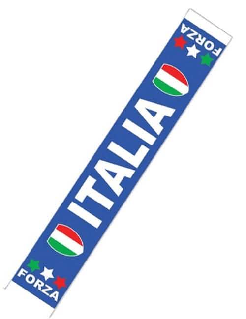 Šal navijača italija za odrasli modro z napisi Italia in Forza