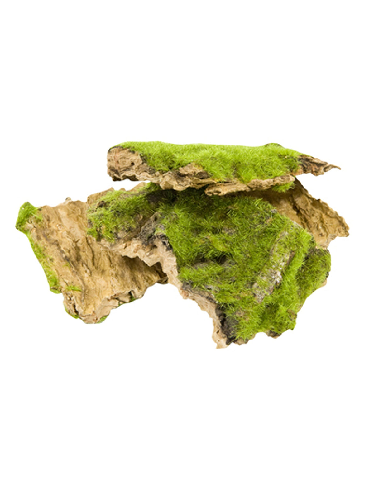 Ecorce et mousse synthétique décoration champêtre pour fête vert et marron