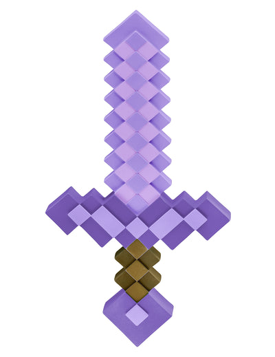 Epée Minecraft pierre enchantée pour enfant violette