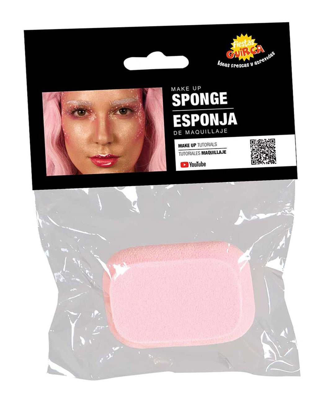 Emballage de l'éponge à maquillage professionnelle pour adulte rose