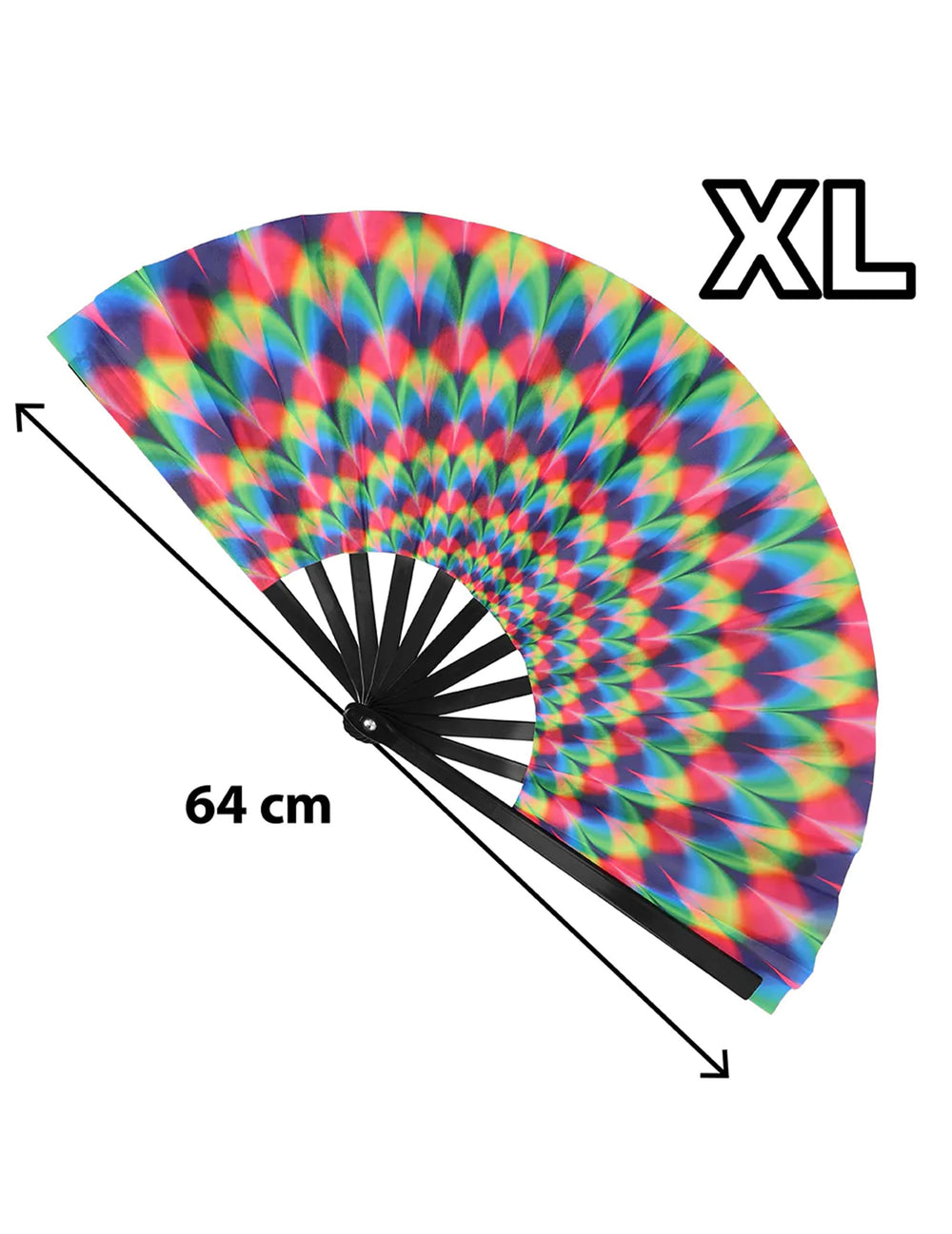 Dimensions de l'éventail géant psychédélique