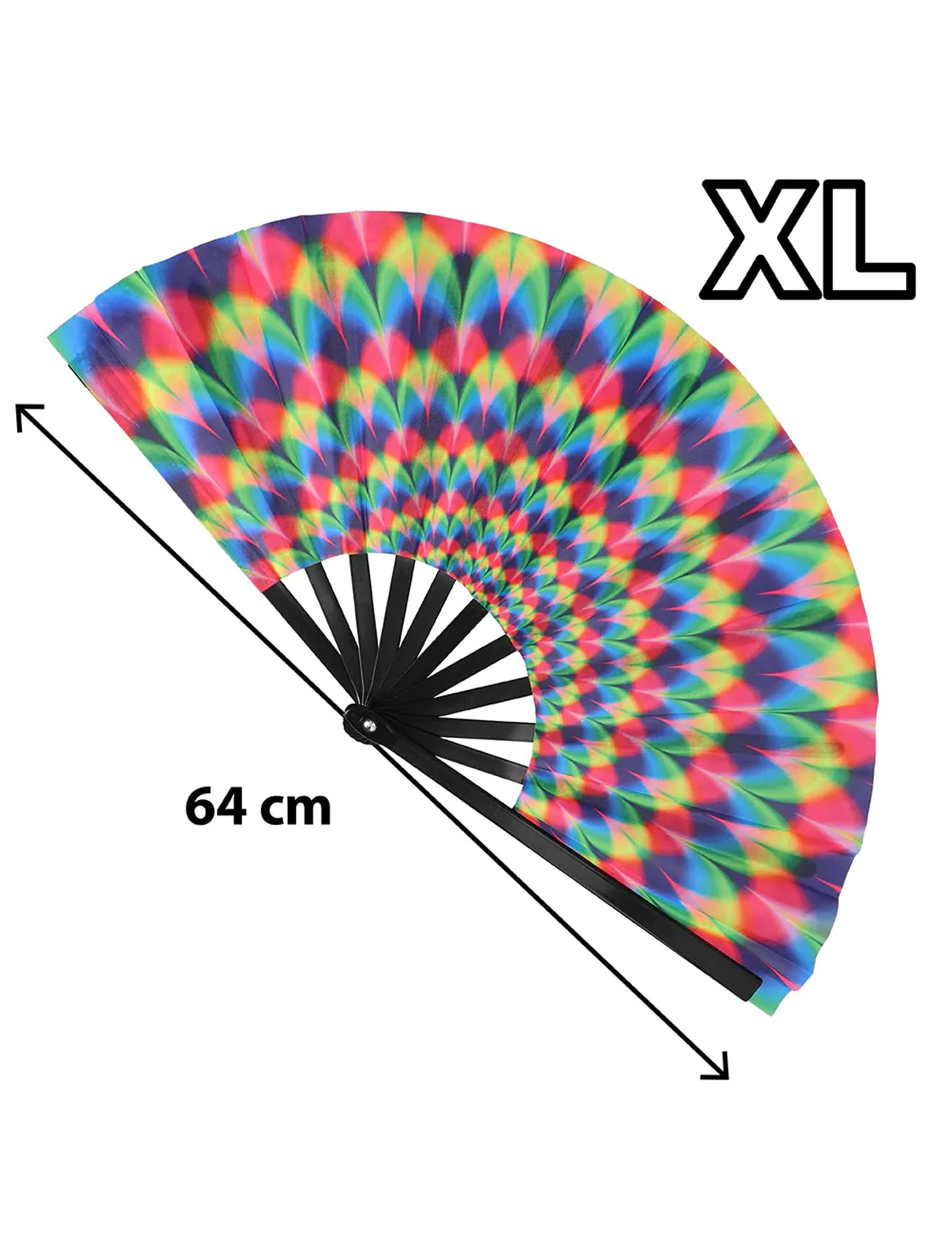 Dimensions de l'éventail géant psychédélique
