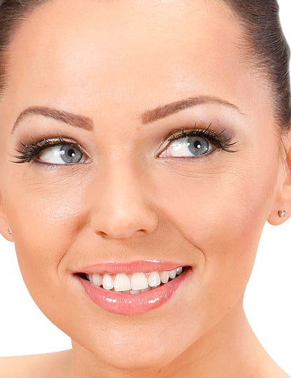 Faux cils à paillettes dorées adulte
