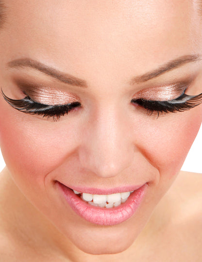Faux cils allongés noirs adulte