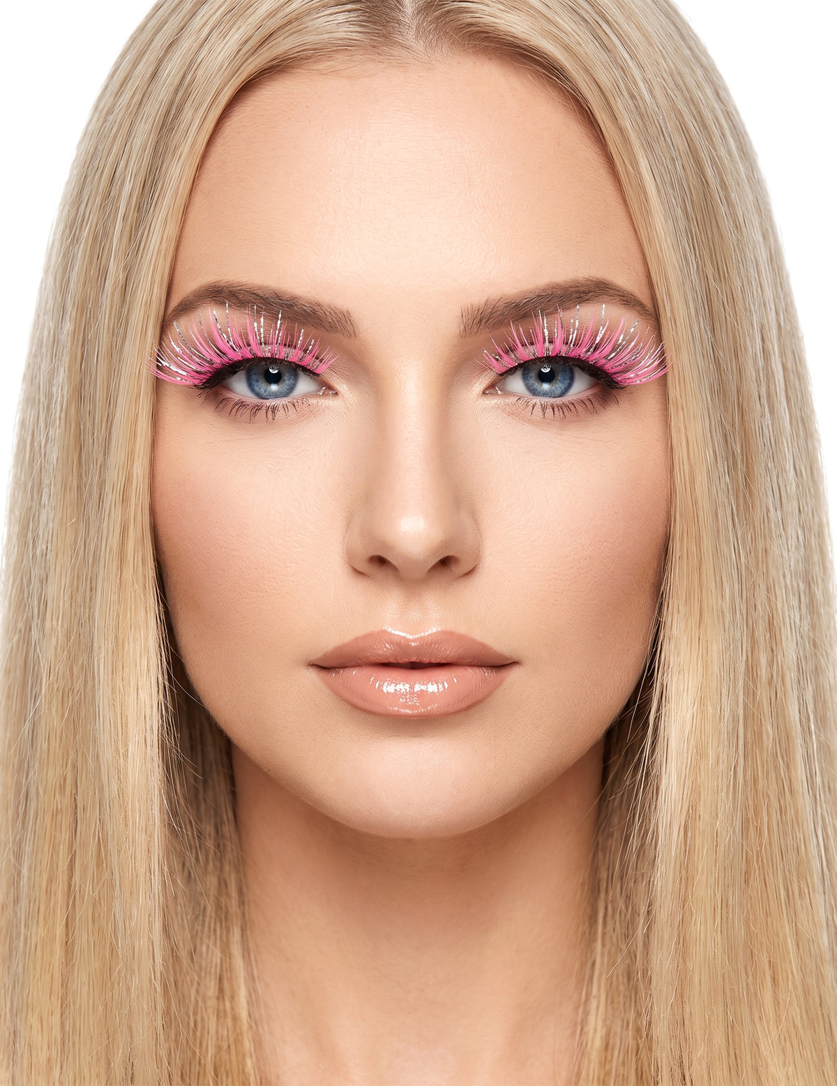 Faux cils brillants roses adulte