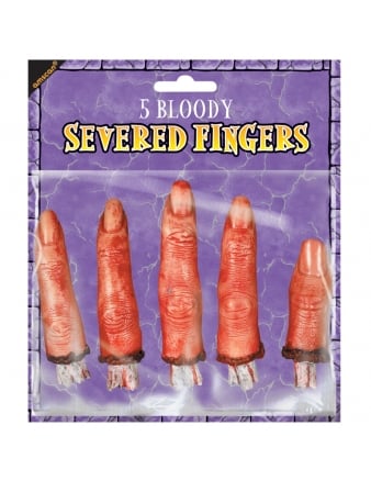 Faux doigts Halloween pour adulte sanglants et sectionnés