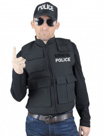 Lažna policija za odrasle v neprebojnih neprebojnih jopičih