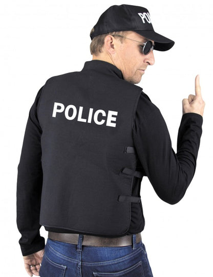 Lažna policija za odrasle v neprebojnih neprebojnih jopičih