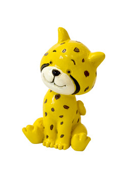 Smolna figurica sedečega geparda, 3,5 cm x 3,5 cm