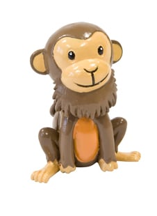 Figurine en résine singe thème jungle marron