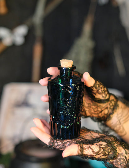 Polnočno modro stekleno vialo 13.5 cm