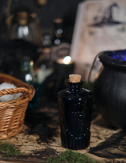 Polnočno modro stekleno vialo 13.5 cm