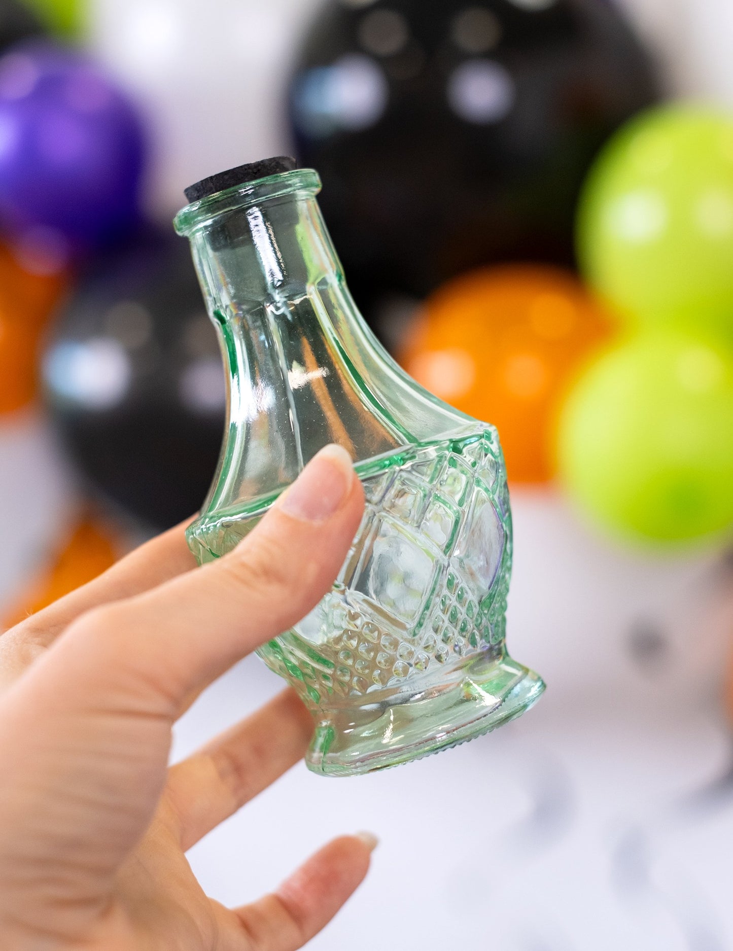 Zelena steklena viala 11,5 cm