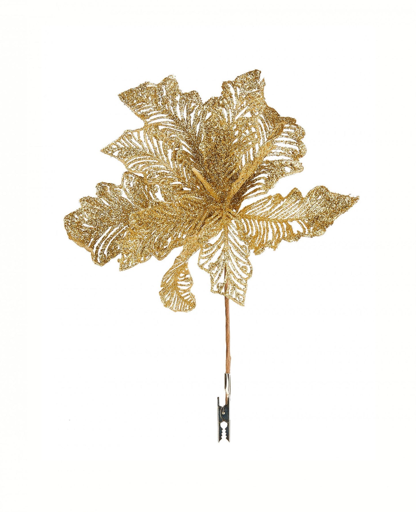 Zlati cvet 22 cm z okrasno sponko