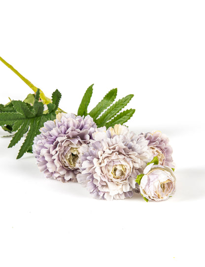 Umetni cvetovi lila cinije na steblu 61 cm rustikalna dekoracija