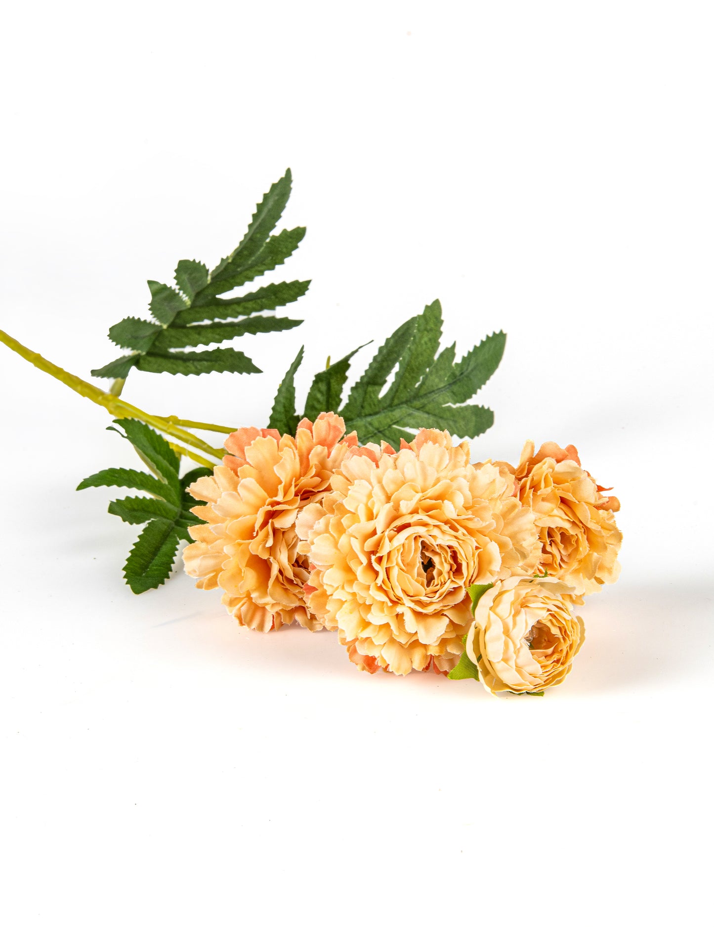 Fleurs de zinnia artificielles sur tige pour décoration pêche