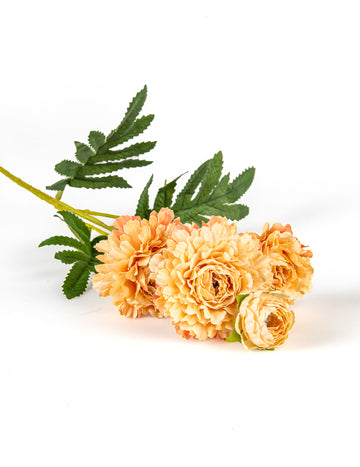 Umetni cvetovi cinije na steblu breskve 61 cm za okras