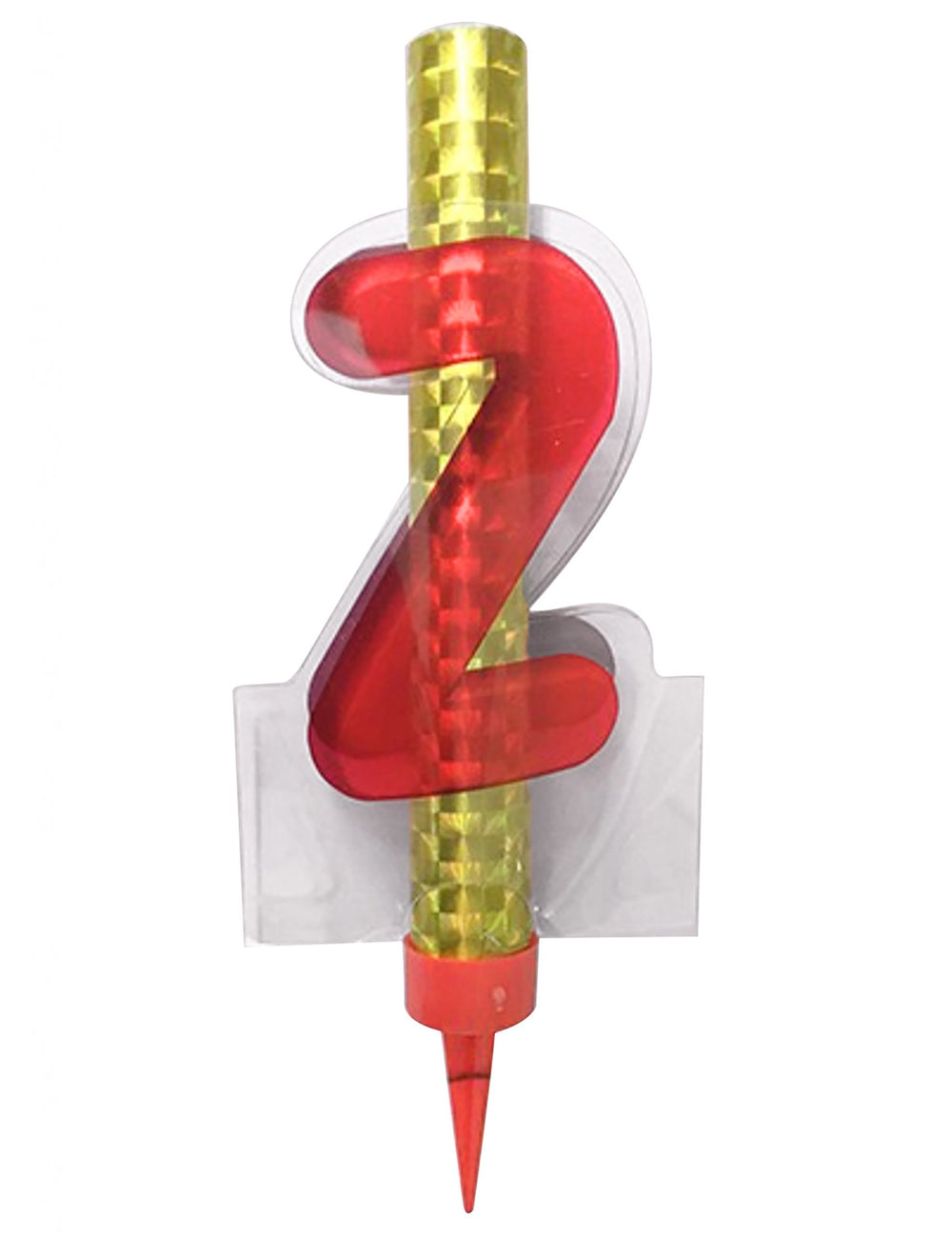 Fontaine lumineuse numéro 2 pour gâteau d'anniversaire rouge