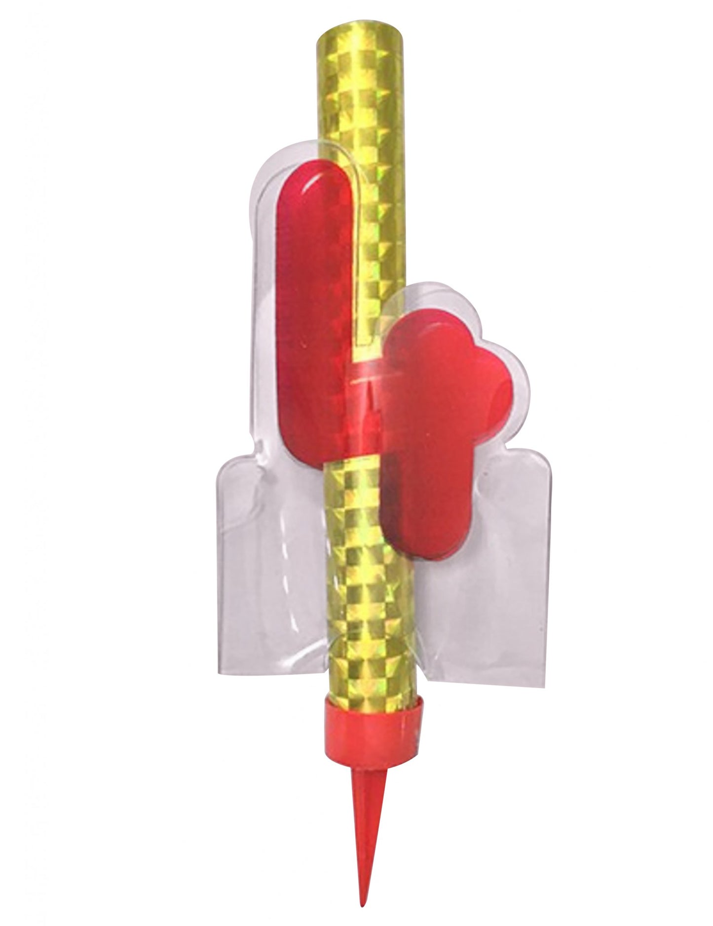 Osvetljena fontana številka 4 rdeča 12 cm za rojstni dan