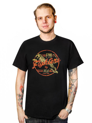 Foo Fighters majica Tiger Exclusive majica črno-rdeče-rumena 