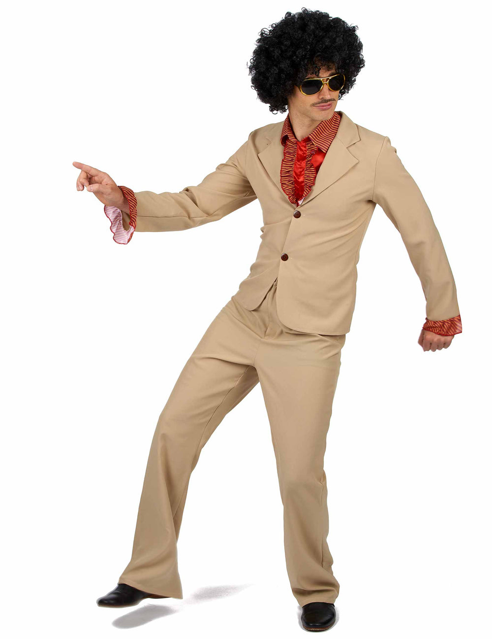 Vue de profil du déguisement disco pour homme