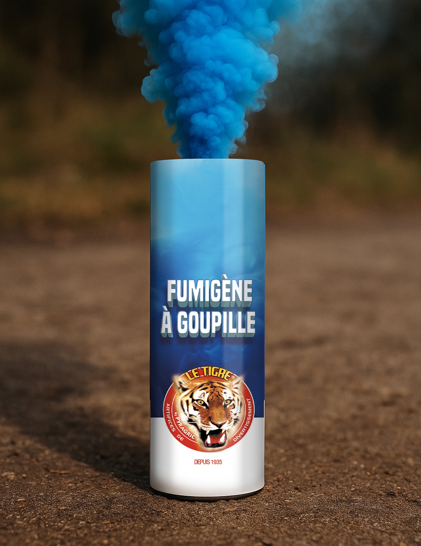 Lot 5 Fumigènes à goupille bleu 1 min