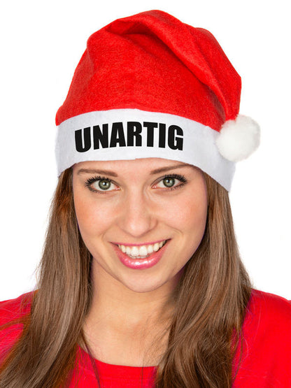 Smešna božična kapa UNARTIG Božičkova kapa rdeče-bela 