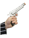 Pistolet gangster pour adulte argenté et noir