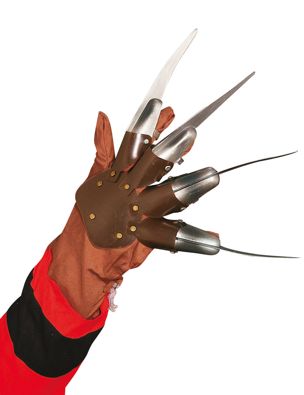 Gant classique Freddy Krueger™ pour adulte marron avec griffes argentées