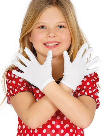 Gants courts pour enfant blancs